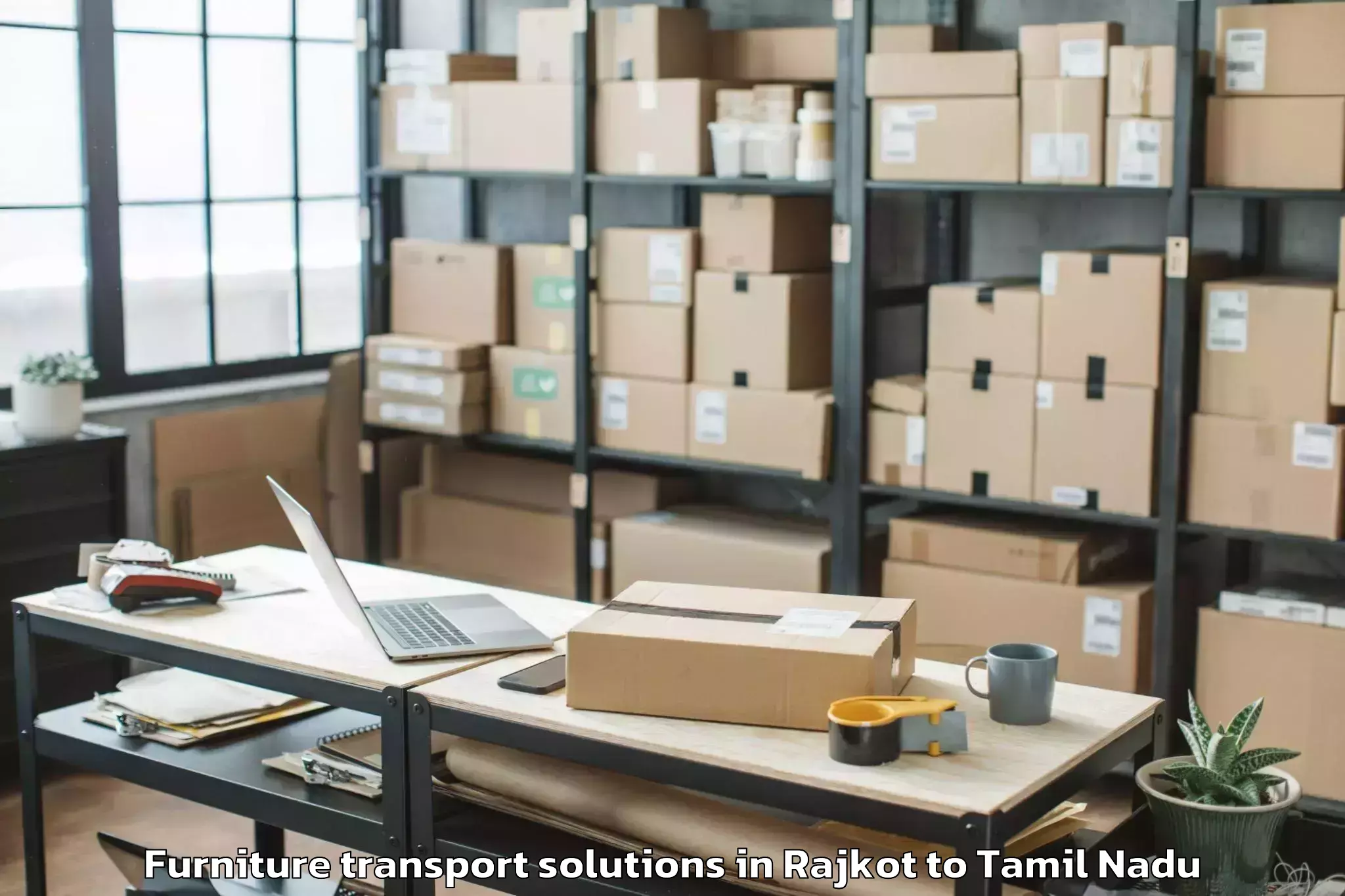 Professional Rajkot to Tenkasi Furniture Transport Solutions